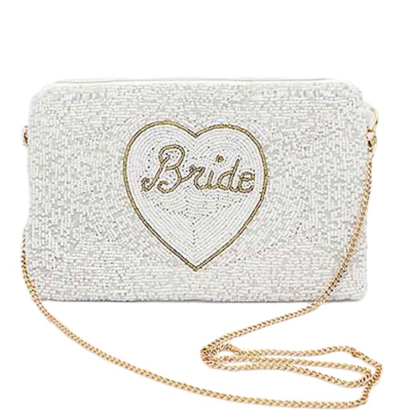 Heart Bride Beaded Clutch